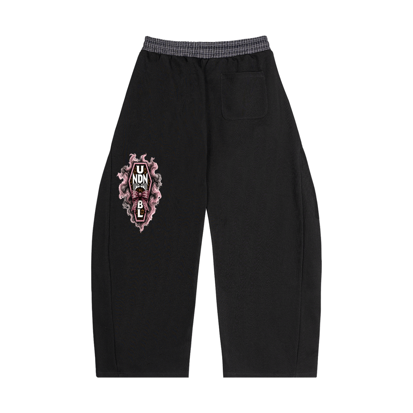 UNDNIBL Plaid Waistband Barrel Sweatpants