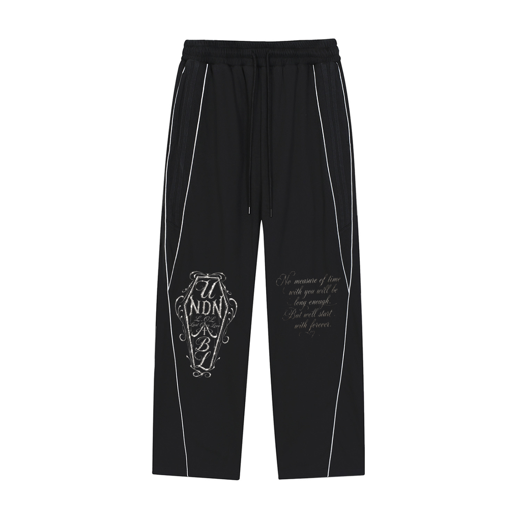 UNDNIBL × L.O.L Reflection Striped Straight-Leg Sweatpants