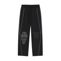 UNDNIBL × L.O.L Reflection Striped Straight-Leg Sweatpants