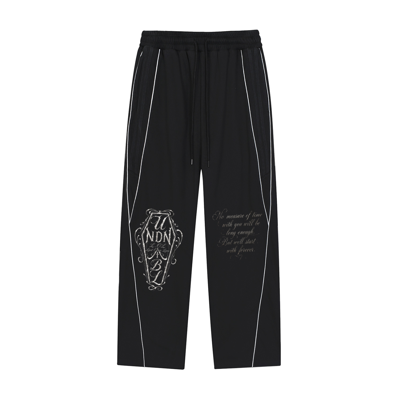 UNDNIBL × L.O.L Reflection Striped Straight-Leg Sweatpants